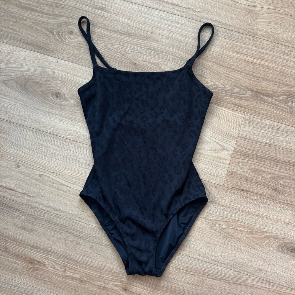 Solid & Striped Nina Jacquard Leopard Swimsuit